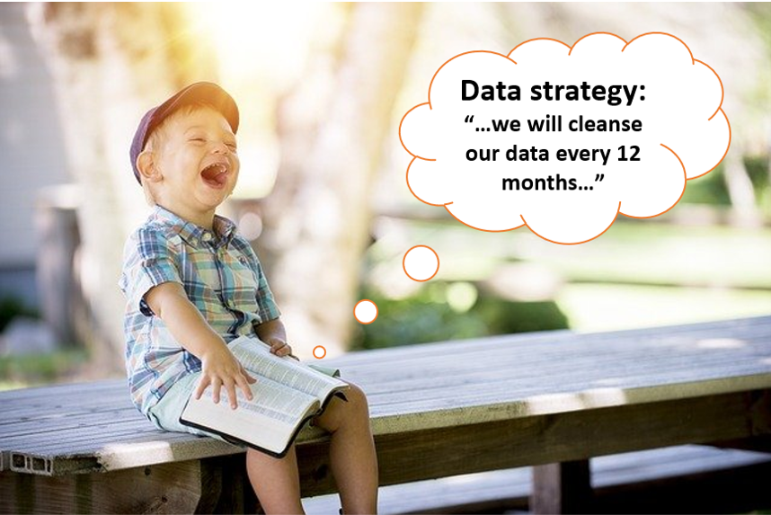 We cleanse our data every 12-months – LOL!
